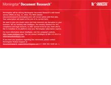 Tablet Screenshot of documentresearch.morningstar.com